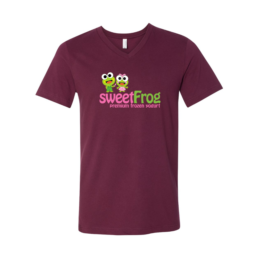 Men's Sweet Frog Frozen BELLA + CANVAS - Jersey V-Neck T-Shirt