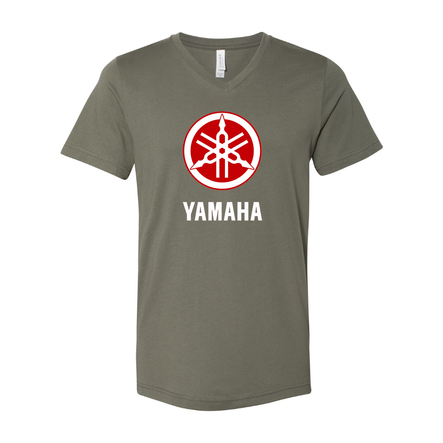 Men's Yamaha Motorcycle BELLA + CANVAS - Jersey V-Neck T-Shirt