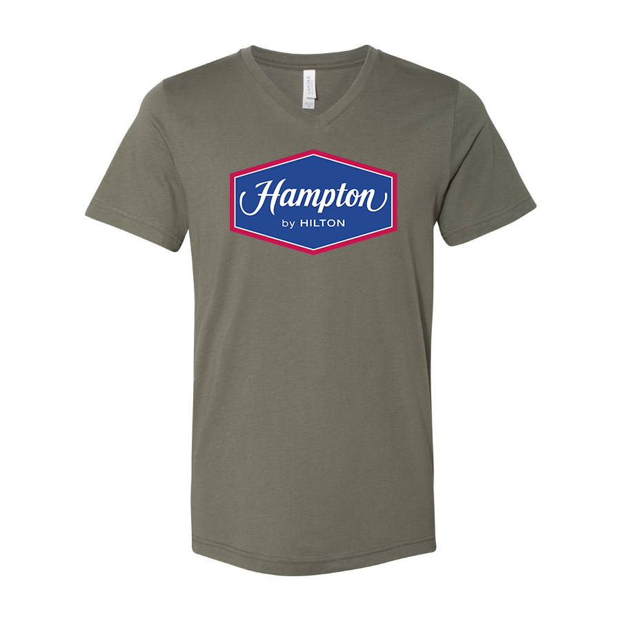 Men's Hampton by Hilton BELLA + CANVAS - Jersey V-Neck T-Shirt