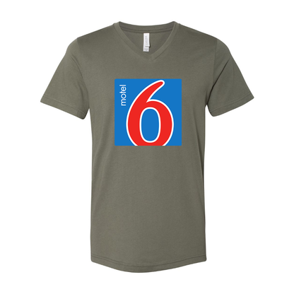 Men's Motel 6 BELLA + CANVAS - Jersey V-Neck T-Shirt