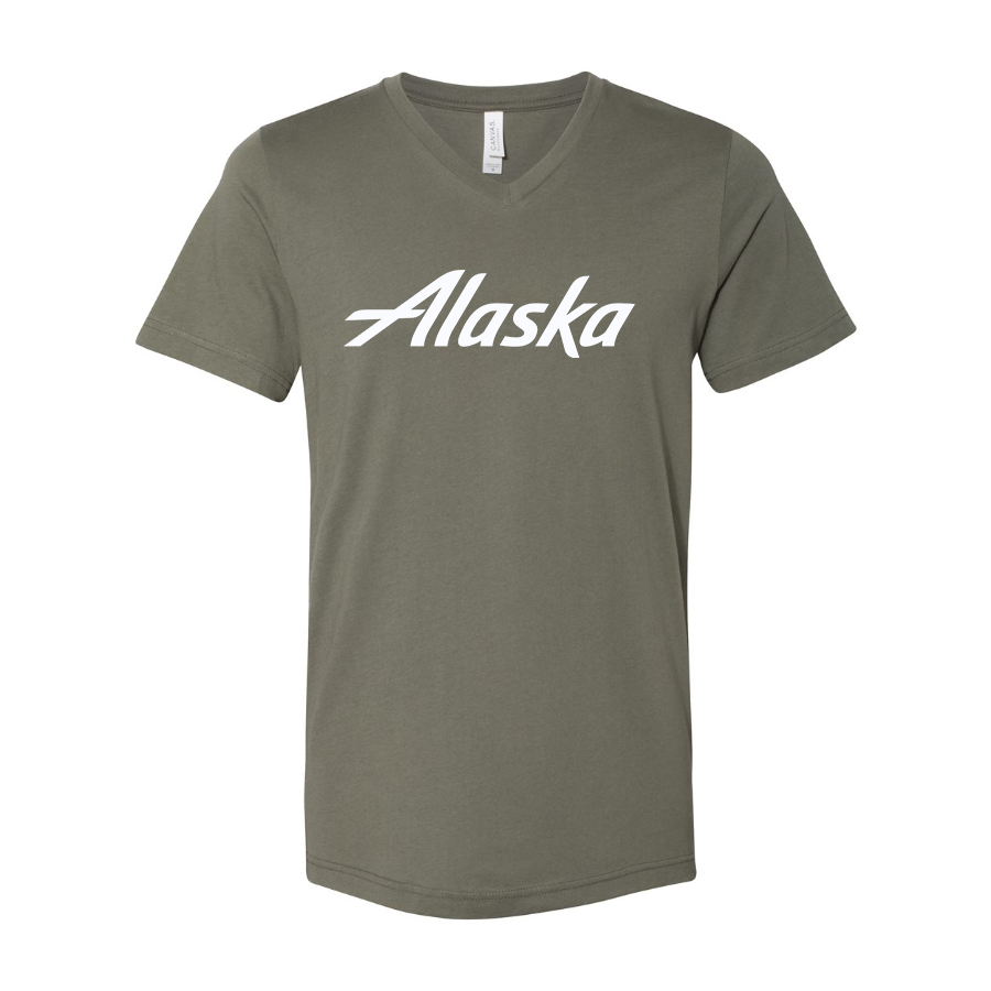 Men's Alaska Airline BELLA + CANVAS - Jersey V-Neck T-Shirt