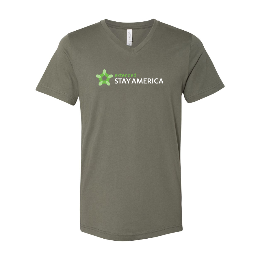 Men's Extended Stay America BELLA + CANVAS - Jersey V-Neck T-Shirt