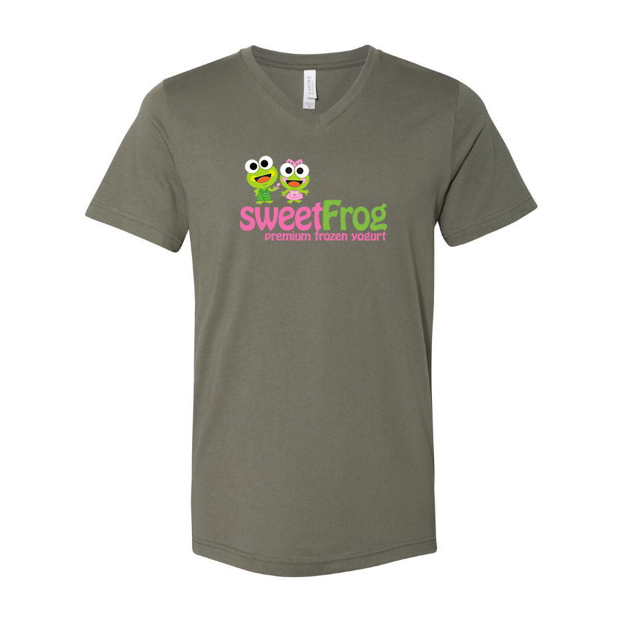 Men's Sweet Frog Frozen BELLA + CANVAS - Jersey V-Neck T-Shirt