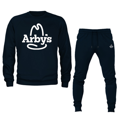 Men's Arby's Crewneck Sweatshirt Joggers Suit