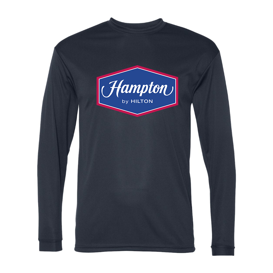 Men's Hampton by Hilton Polyester Long Sleeve T-Shirt