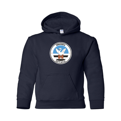 Youth Swansea City Soccer Gildan Heavy Blend  Hooded Sweatshirt