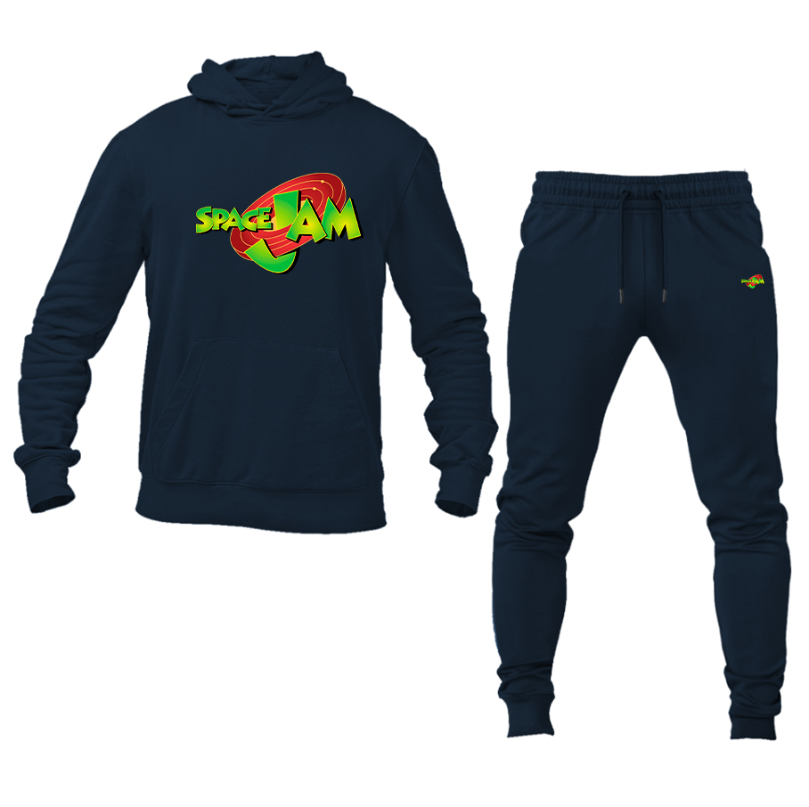 Men's Space Jam Pullover Hoodie Joggers Set