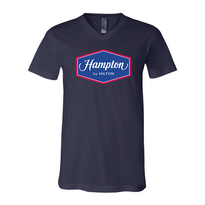 Men's Hampton by Hilton BELLA + CANVAS - Jersey V-Neck T-Shirt