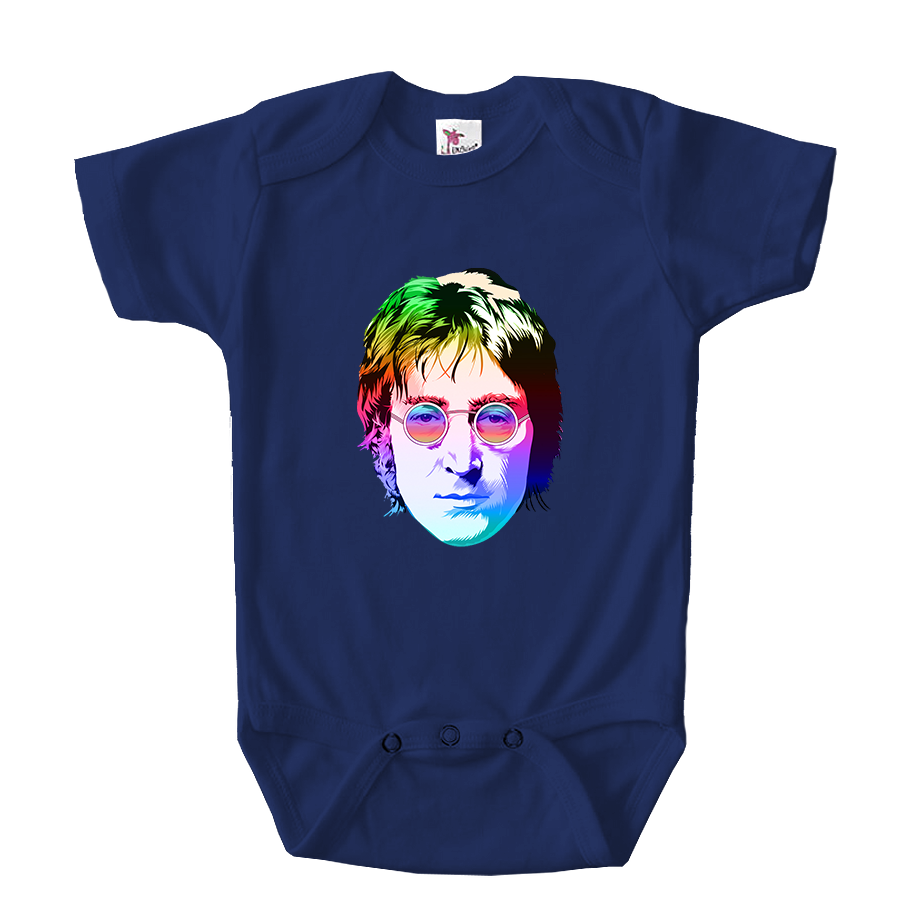 John Lennon Face Art Music Baby Romper Onesie