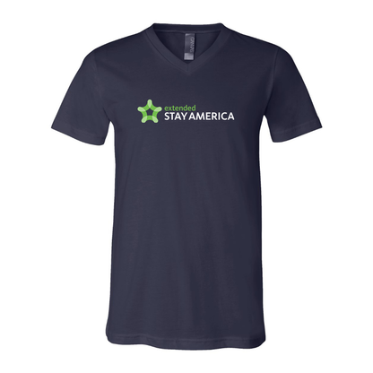 Men's Extended Stay America BELLA + CANVAS - Jersey V-Neck T-Shirt