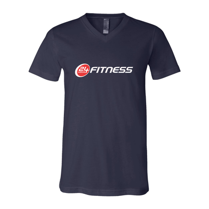 Men's 24 Hour Fitness BELLA + CANVAS - Jersey V-Neck T-Shirt