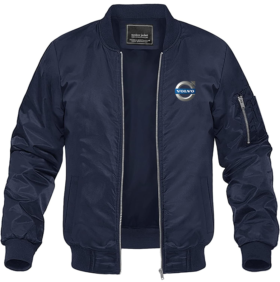 Men's Volvo Car   Lightweight Bomber Jacket Windbreaker Softshell Varsity Jacket Coat