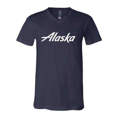 Men's Alaska Airline BELLA + CANVAS - Jersey V-Neck T-Shirt