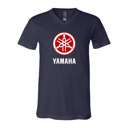 Men's Yamaha Motorcycle BELLA + CANVAS - Jersey V-Neck T-Shirt