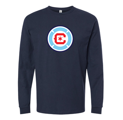 Youth Chicago fire Soccer Kids Long Sleeve T-Shirt