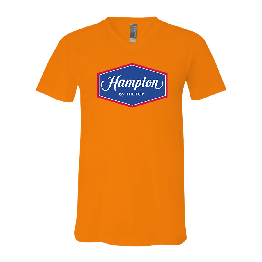 Men's Hampton by Hilton BELLA + CANVAS - Jersey V-Neck T-Shirt