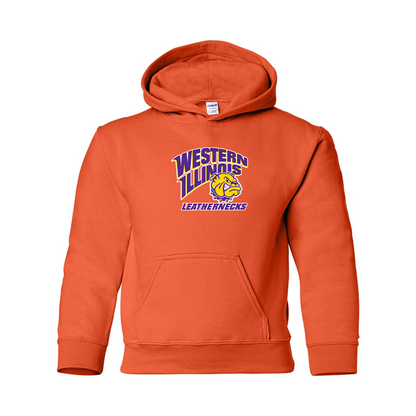 Youth Western Illinois Leathernecks Gildan Heavy Blend  Hooded Sweatshirt