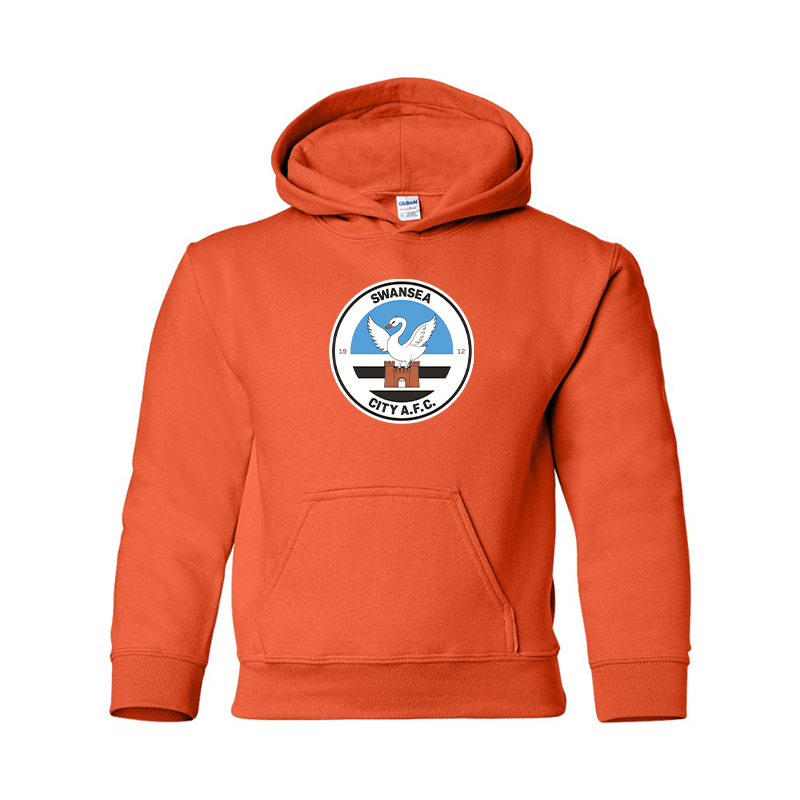 Youth Swansea City Soccer Gildan Heavy Blend  Hooded Sweatshirt
