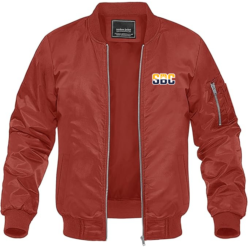 Men's Sun Belt Conference  Lightweight  Bomber Jacket Windbreaker Softshell Varsity Jacket Coat