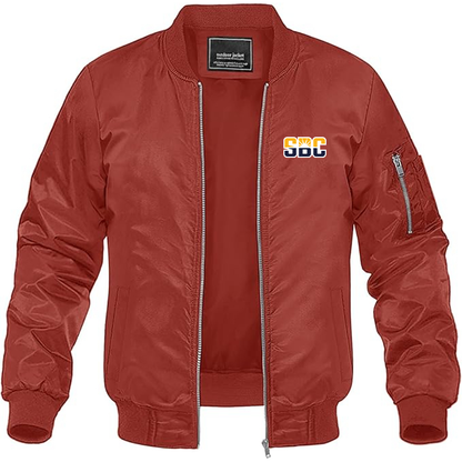 Men's Sun Belt Conference  Lightweight  Bomber Jacket Windbreaker Softshell Varsity Jacket Coat