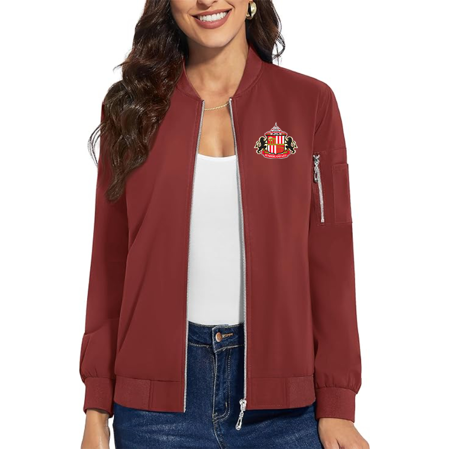 Women's Sunderland AFC Soccer  Premium Bomber Jacket Outerwear
