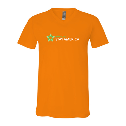 Men's Extended Stay America BELLA + CANVAS - Jersey V-Neck T-Shirt