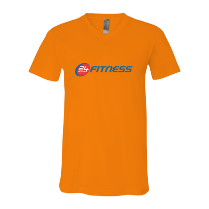 Men's 24 Hour Fitness BELLA + CANVAS - Jersey V-Neck T-Shirt