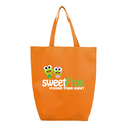 Sweet Frog Frozen Q-Tees Non-Woven Gusset Bottom Tote