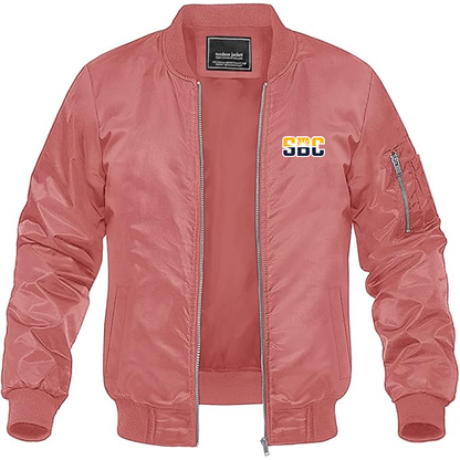 Men's Sun Belt Conference  Lightweight  Bomber Jacket Windbreaker Softshell Varsity Jacket Coat