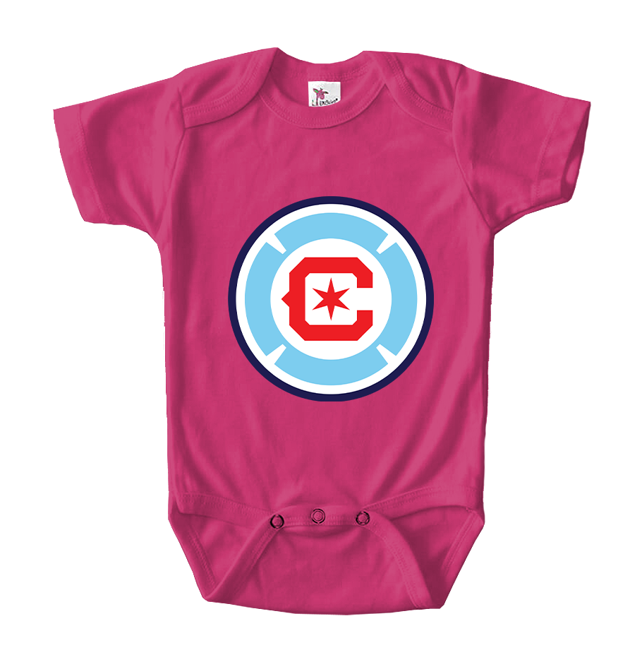 Chicago fire Soccer Baby Romper Onesie