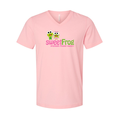 Men's Sweet Frog Frozen BELLA + CANVAS - Jersey V-Neck T-Shirt