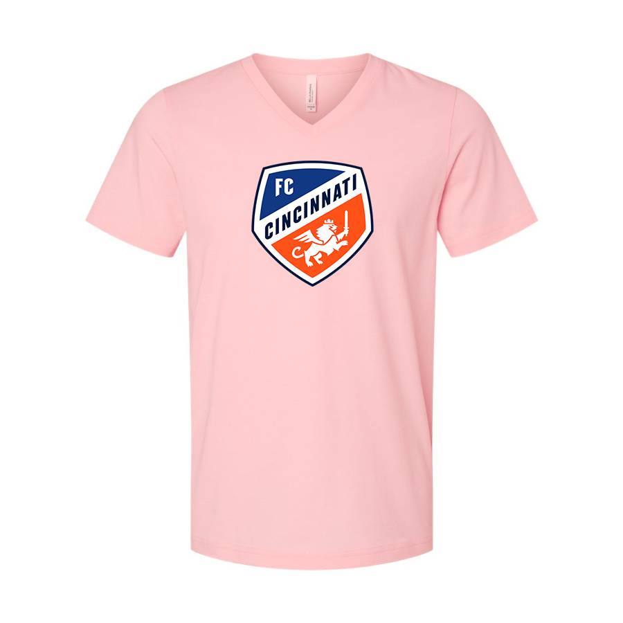 Men's FC Cindcinnati BELLA + CANVAS - Jersey V-Neck T-Shirt