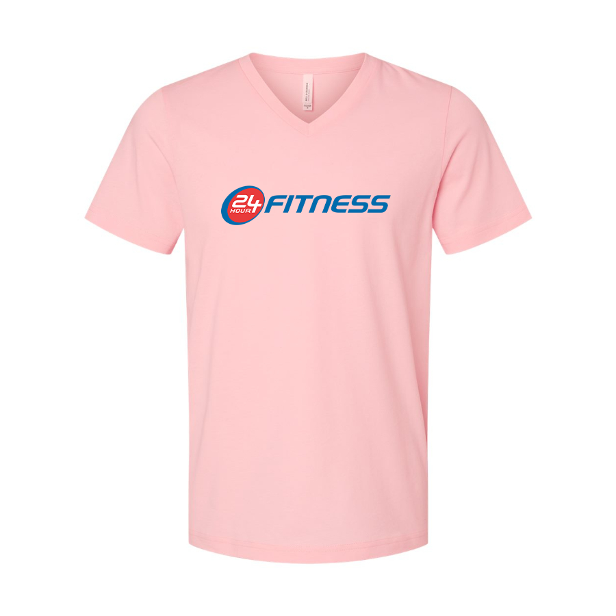 Men's 24 Hour Fitness BELLA + CANVAS - Jersey V-Neck T-Shirt