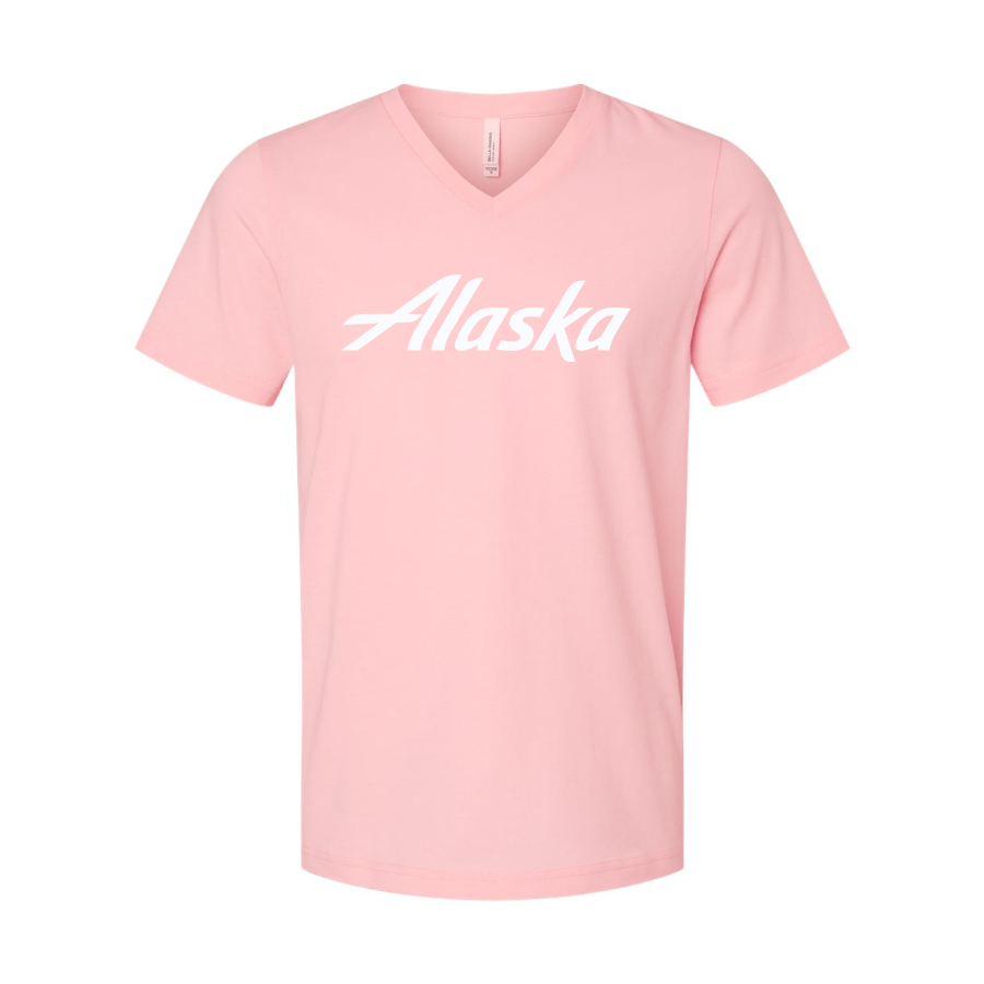 Men's Alaska Airline BELLA + CANVAS - Jersey V-Neck T-Shirt