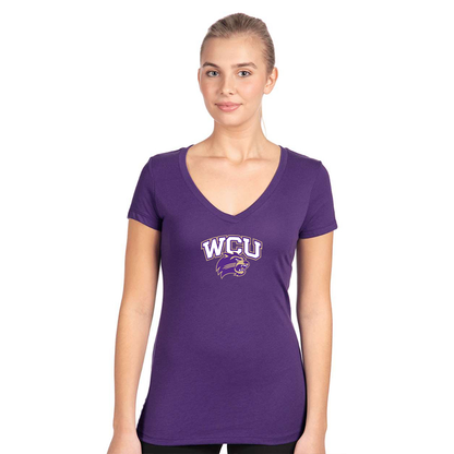 Women's Western Carolina Catamounts Next Level V-Neck T-Shirt
