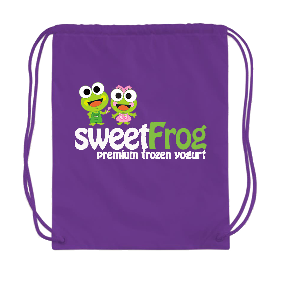 Sweet Frog Frozen Drawstring Bag