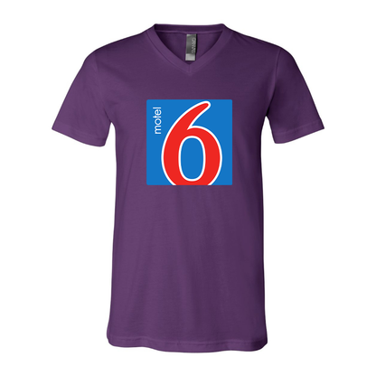 Men's Motel 6 BELLA + CANVAS - Jersey V-Neck T-Shirt