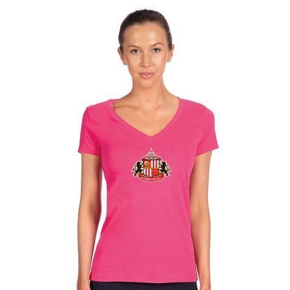 Women's Sunderland AFC Soccer  Next Level V-Neck T-Shirt