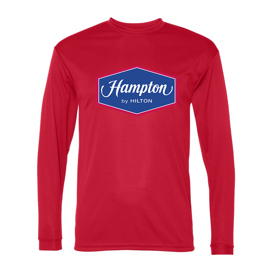 Men's Hampton by Hilton Polyester Long Sleeve T-Shirt