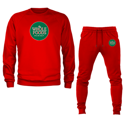 Men's Whole Foods Market Crewneck Sweatshirt Joggers Suit