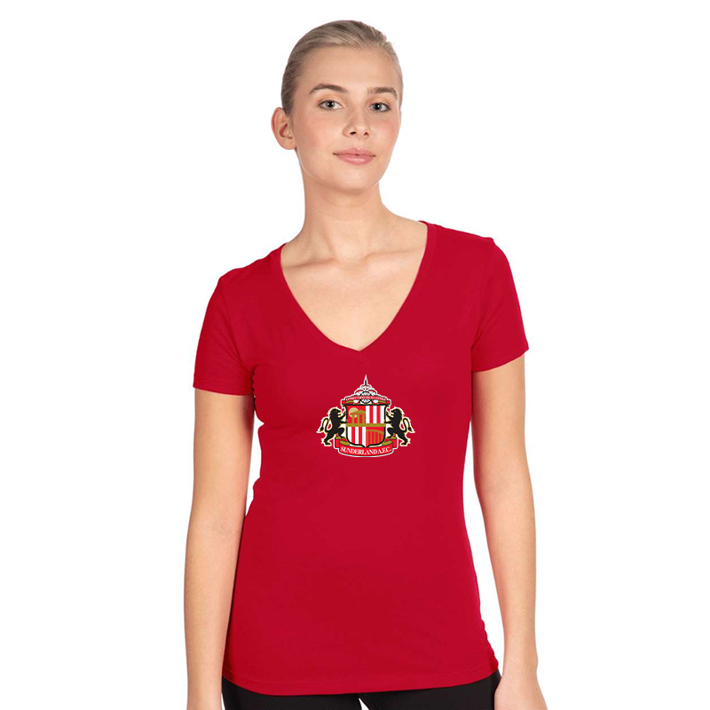Women's Sunderland AFC Soccer  Next Level V-Neck T-Shirt