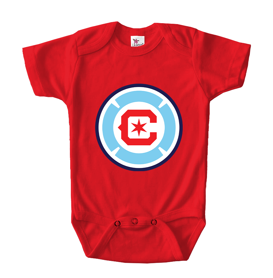 Chicago fire Soccer Baby Romper Onesie