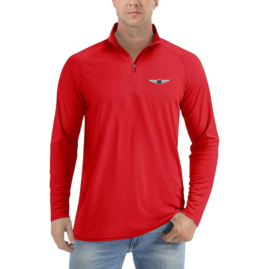 Men's Genesis Car Lightweight Quarter-Zip Athletic Shirt Long Sleeve Performance Wear