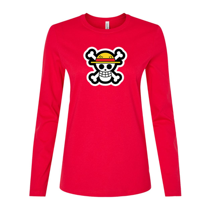 Women's Straw Hat  Long Sleeve T-Shirt