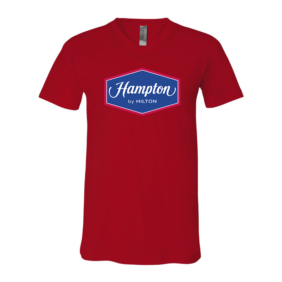 Men's Hampton by Hilton BELLA + CANVAS - Jersey V-Neck T-Shirt