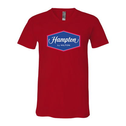 Men's Hampton by Hilton BELLA + CANVAS - Jersey V-Neck T-Shirt