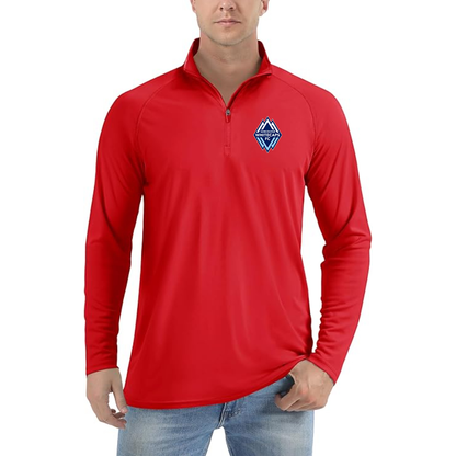 Men's  Vancouver Whitecaps FC Lightweight Quarter-Zip Athletic Shirt Long Sleeve