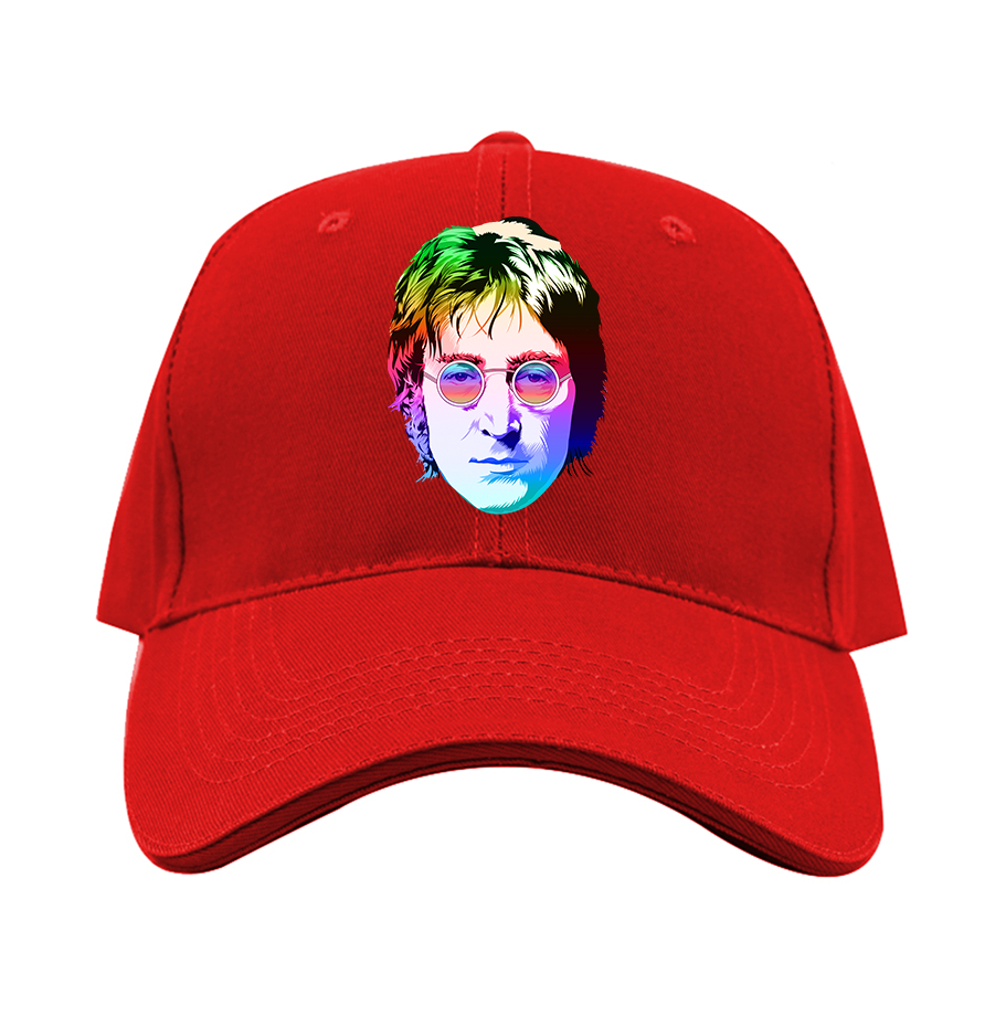 John Lennon Face Art Music Dad Baseball Cap Hat