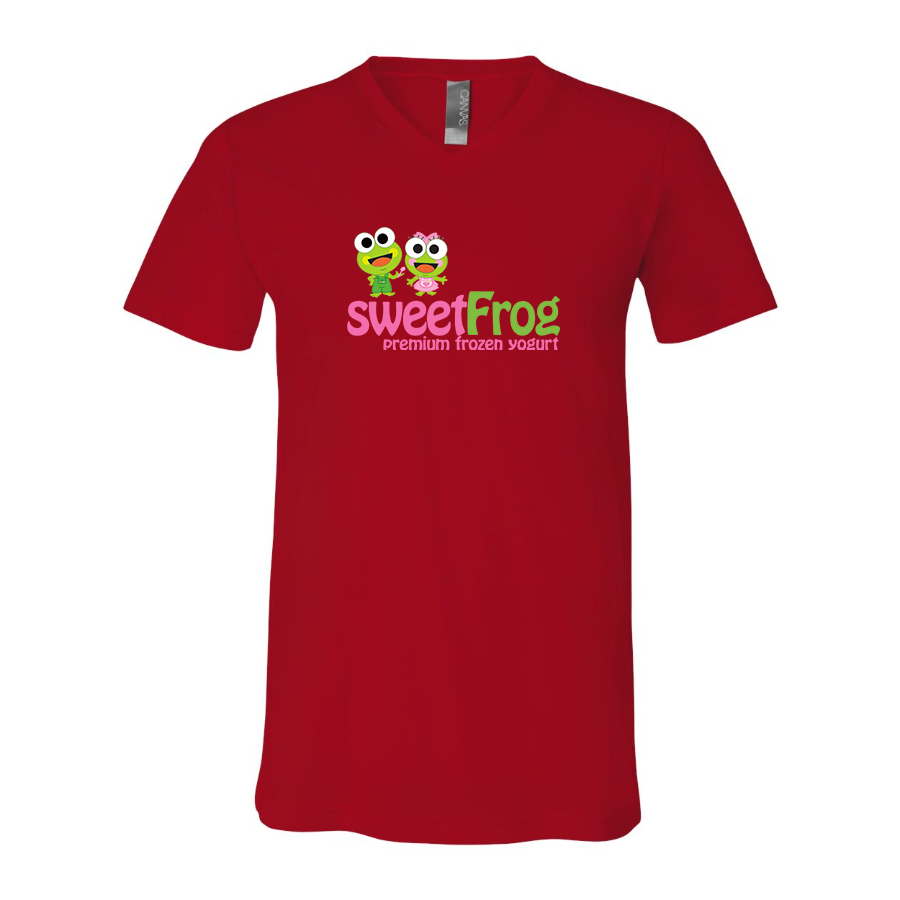 Men's Sweet Frog Frozen BELLA + CANVAS - Jersey V-Neck T-Shirt