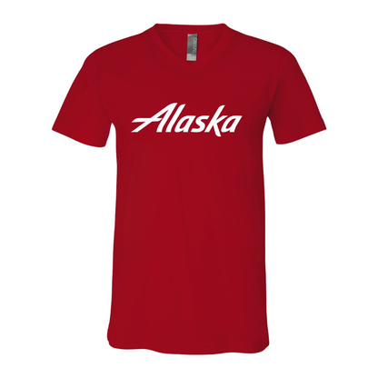 Men's Alaska Airline BELLA + CANVAS - Jersey V-Neck T-Shirt